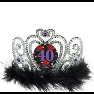 Silver Tiara with 40th Birthday Design